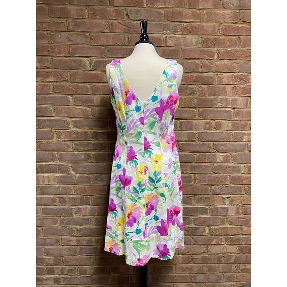 Chaps Floral Sleeveless Fit & Flare Dress Size 12 - Picture 4 of 6